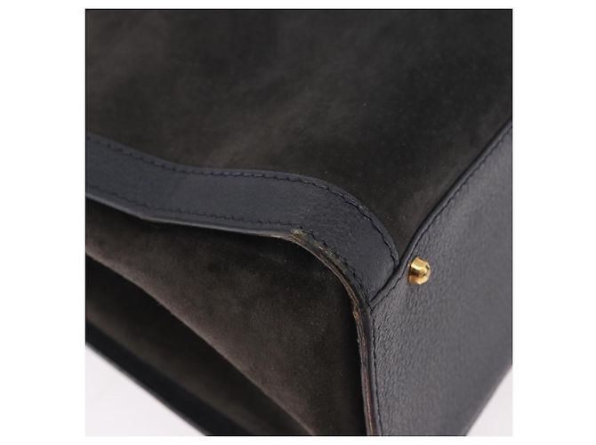 GUCCI Bamboo Tote Bag Suede Black Gold 002 2853 0260 0 - vista 16