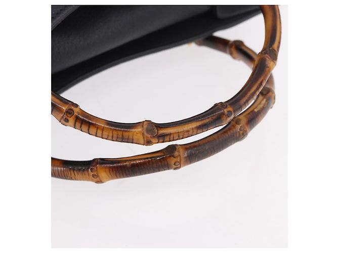 GUCCI Bamboo Tote Bag Suede Black Gold 002 2853 0260 0 - vista 8