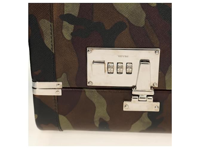 PRADA Trunk Saffiano leather Camouflage - vista 14