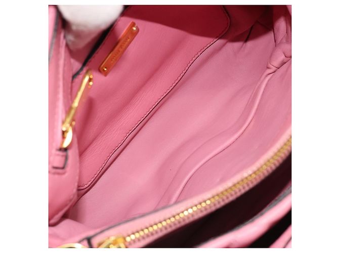 Miu Miu Hand Bag Leather Pink Gold - vista 11