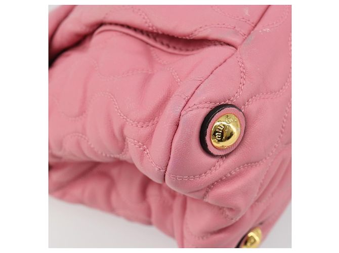 Miu Miu Hand Bag Leather Pink Gold - vista 15