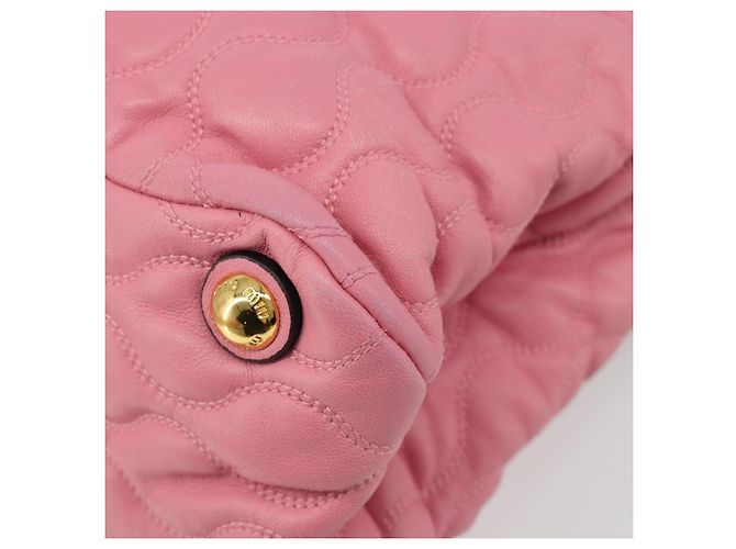 Miu Miu Hand Bag Leather Pink Gold - vista 16