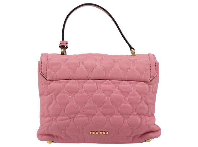 Miu Miu Hand Bag Leather Pink Gold - vista 2