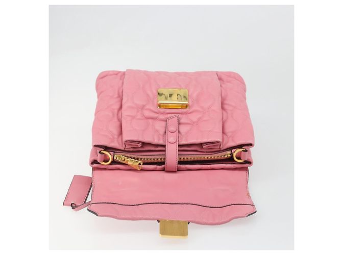 Miu Miu Hand Bag Leather Pink Gold - vista 21