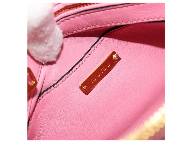 Miu Miu Hand Bag Leather Pink Gold - vista 22