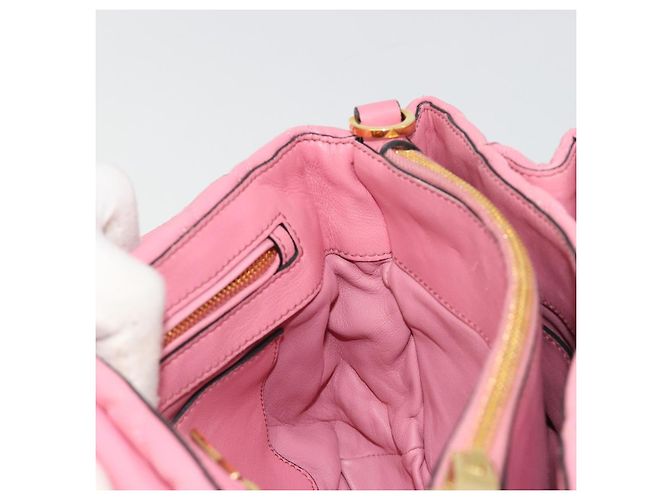 Miu Miu Hand Bag Leather Pink Gold - vista 23