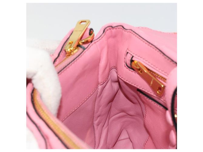 Miu Miu Hand Bag Leather Pink Gold - vista 24