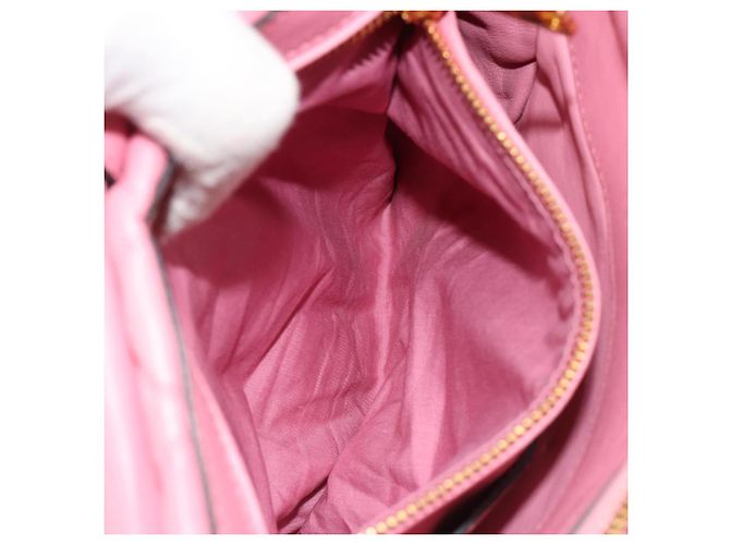Miu Miu Hand Bag Leather Pink Gold - vista 26
