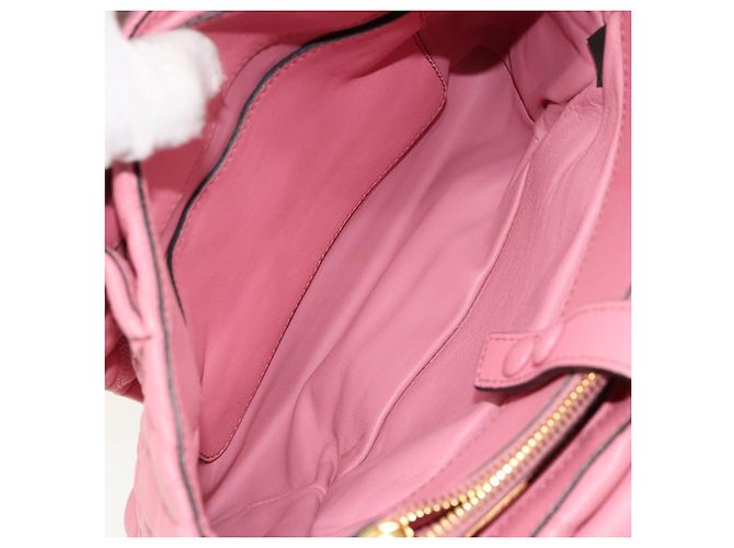 Miu Miu Hand Bag Leather Pink Gold - vista 29