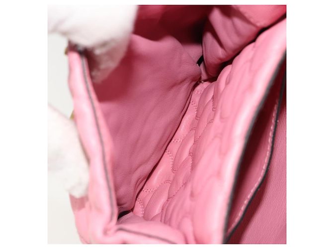 Miu Miu Hand Bag Leather Pink Gold - vista 30