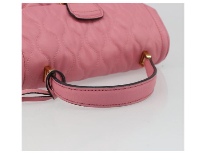 Miu Miu Hand Bag Leather Pink Gold - vista 7