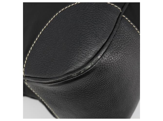 PRADA Shoulder Bag Nylon Leather Black Silver - vista 9