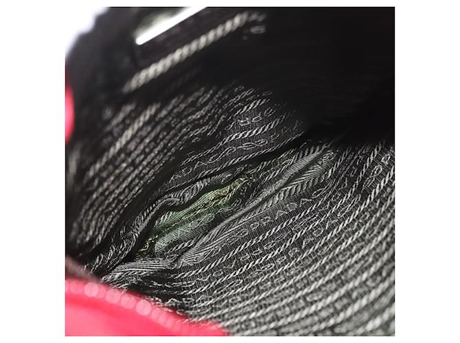 PRADA Hand Bag Tweed Red Silver - vista 10