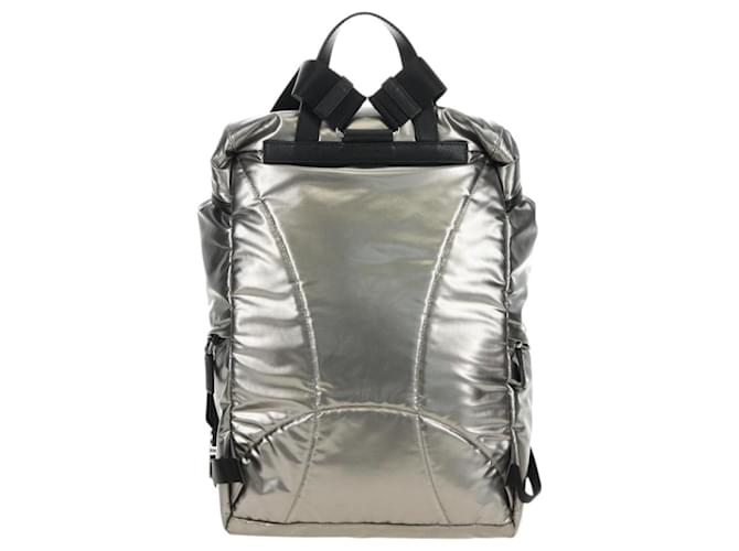 PRADA Backpack PVC Canvas Silver - vista 2