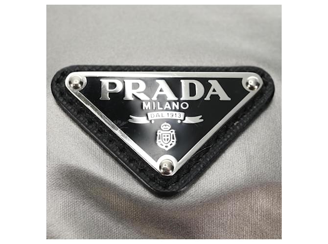 PRADA Backpack PVC Canvas Silver - vista 22