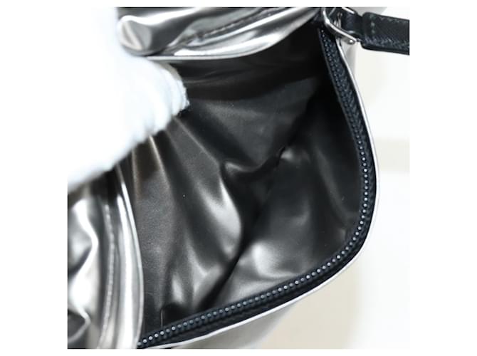 PRADA Backpack PVC Canvas Silver - vista 24