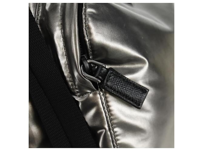 PRADA Backpack PVC Canvas Silver - vista 25