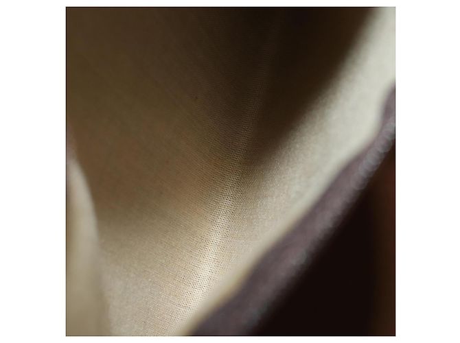 Céline CELINE Bolsa Boston em lona Macadam PVC Couro Castanho Dourado - vista 23