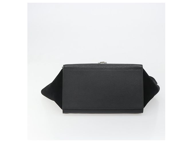 Céline CELINE Trapeze Hand Bag Leather Suede Black Silver - vista 12