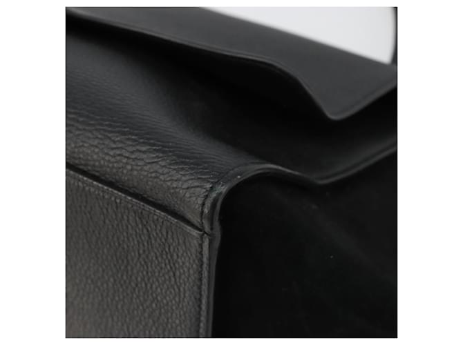 Céline CELINE Trapeze Hand Bag Leather Suede Black Silver - vista 13