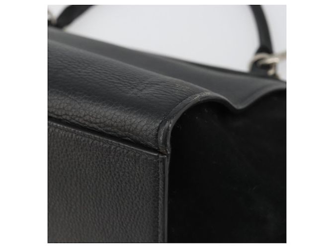 Céline CELINE Trapeze Hand Bag Leather Suede Black Silver - vista 15