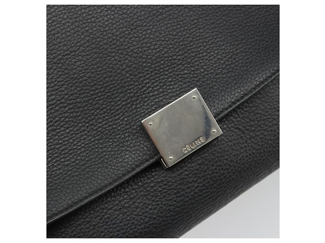Céline CELINE Trapeze Hand Bag Leather Suede Black Silver - vista 17