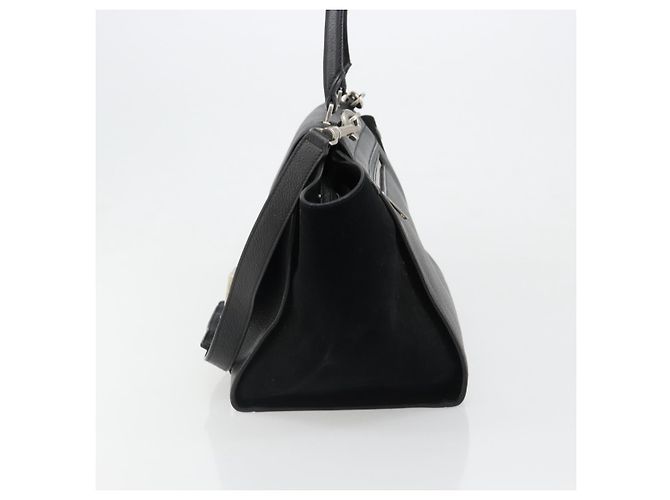 Céline CELINE Trapeze Hand Bag Leather Suede Black Silver - vista 4