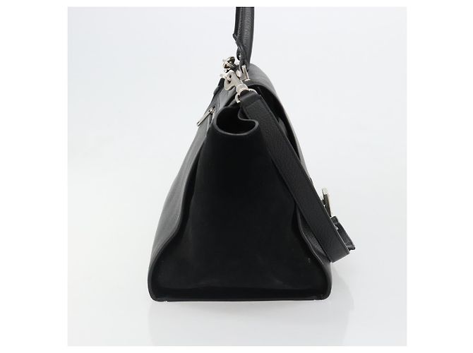 Céline CELINE Trapeze Hand Bag Leather Suede Black Silver - vista 5
