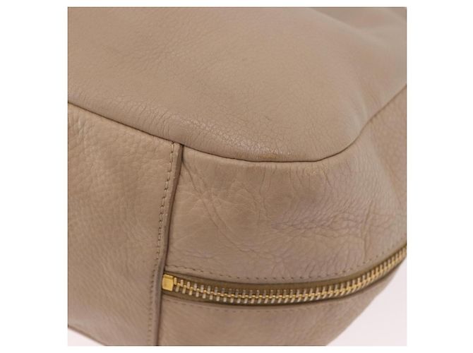 PRADA Hand Bag Vittero Dino Leather Beige Gold - vista 15