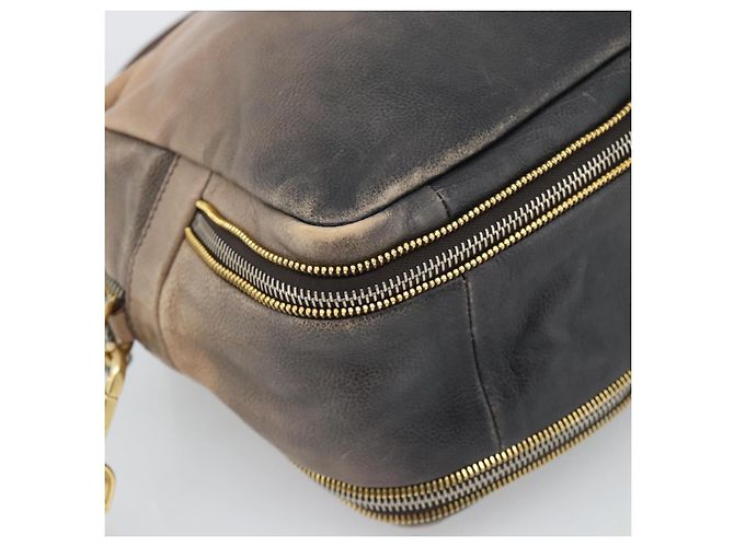 PRADA Hand Bag Leather 2way Beige Gold - vista 15