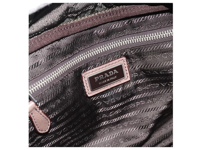 PRADA Hand Bag Leather 2way Beige Gold - vista 20