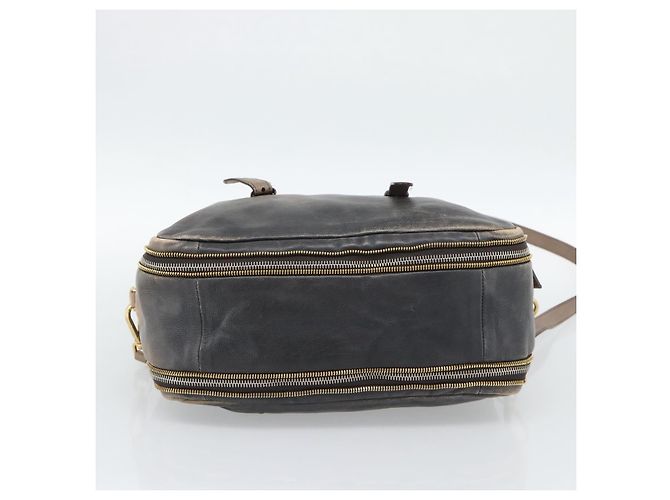 PRADA Hand Bag Leather 2way Beige Gold - vista 5