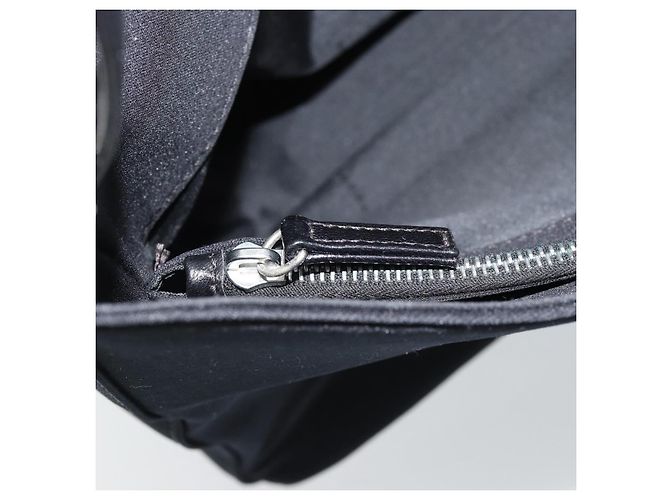 FENDI Mamma Baguette Shoulder Bag Cotton jersey Black Silver - vista 22