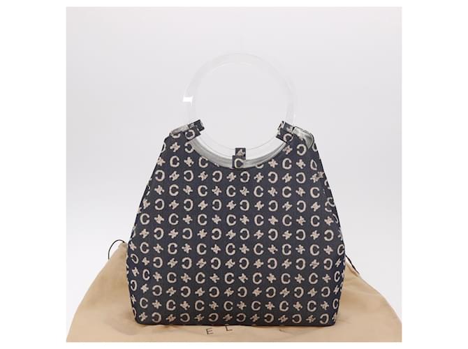 Céline CELINE C Macadam Canvas Hand Bag Navy - vista 12