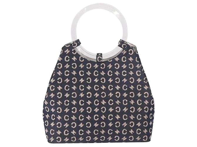 Céline CELINE C Macadam Canvas Hand Bag Navy - vista 13