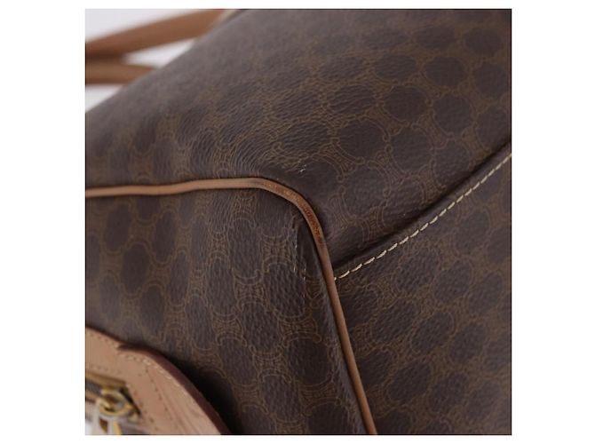 Céline CELINE Macadam Canvas Hand Bag PVC Leather Brown Gold - vista 15