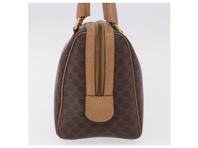 Céline CELINE Macadam Canvas Hand Bag PVC Leather Brown Gold - vista 3