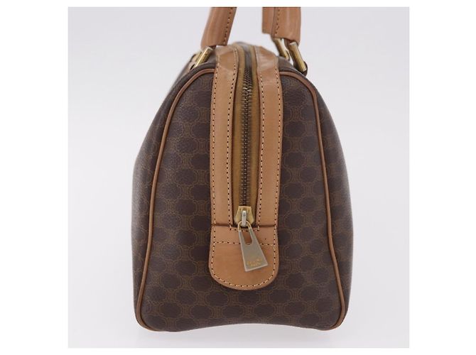 Céline CELINE Macadam Canvas Hand Bag PVC Leather Brown Gold - vista 4