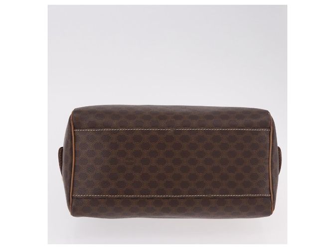 Céline CELINE Macadam Canvas Hand Bag PVC Leather Brown Gold - vista 5