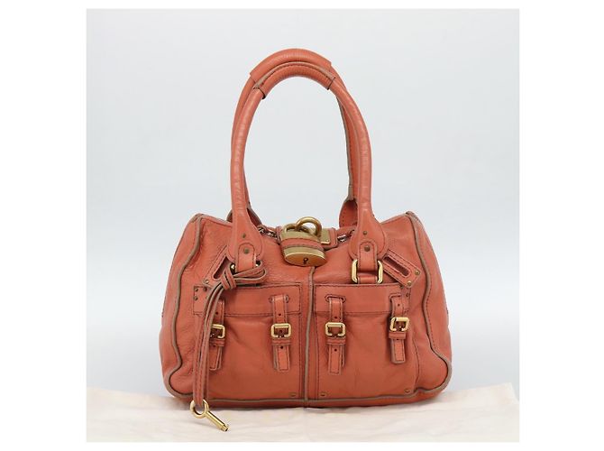 Chloé Chloe Paddington Hand Bag Leather Pink Gold Silver - vista 12