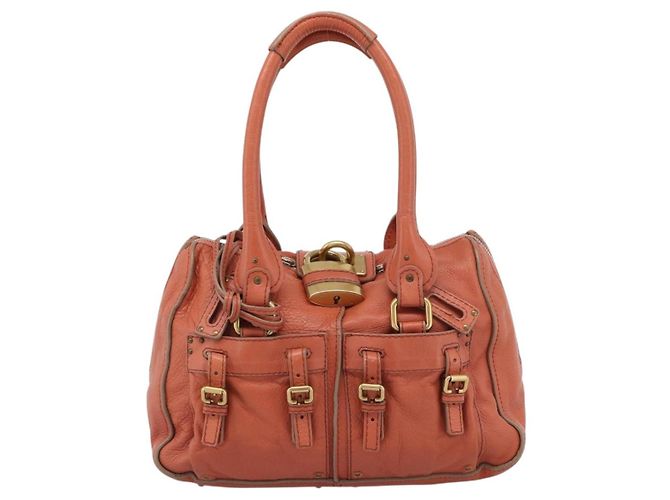 Chloé Chloe Paddington Hand Bag Leather Pink Gold Silver - vista 13