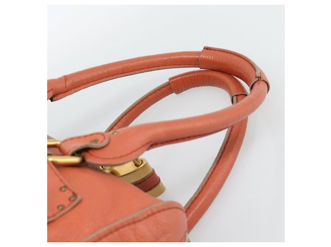 Chloé Chloe Paddington Hand Bag Leather Pink Gold Silver - vista 14