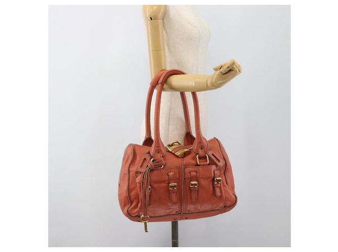 Chloé Chloe Paddington Hand Bag Leather Pink Gold Silver - vista 27