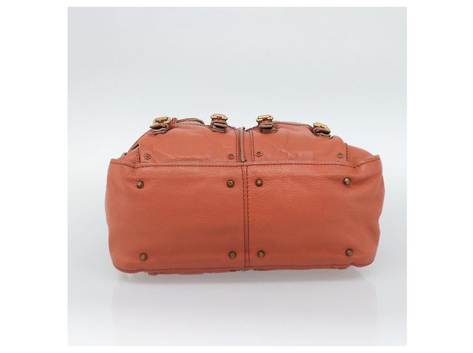 Chloé Chloe Paddington Hand Bag Leather Pink Gold Silver - vista 5