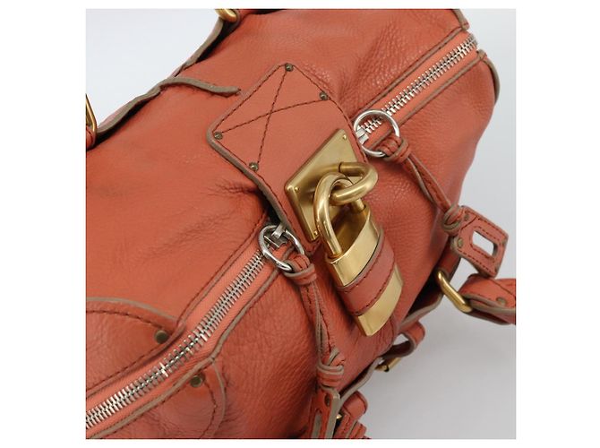 Chloé Chloe Paddington Hand Bag Leather Pink Gold Silver - vista 6