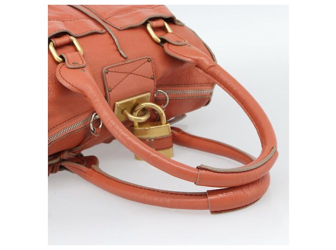 Chloé Chloe Paddington Hand Bag Leather Pink Gold Silver - vista 7