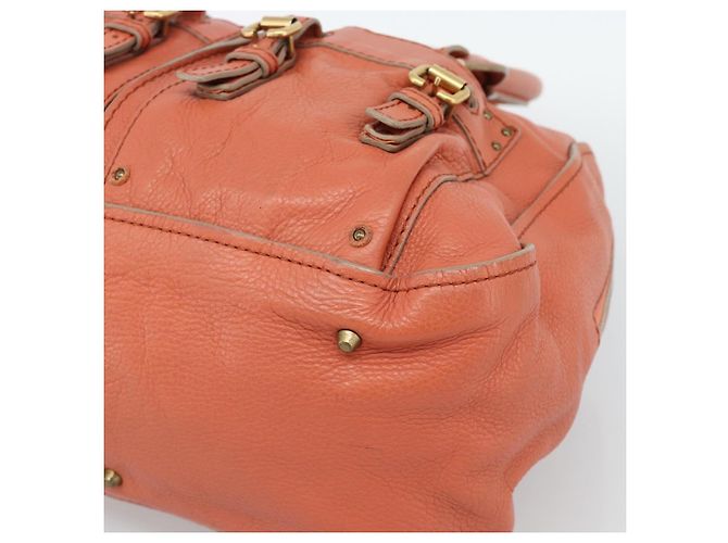 Chloé Chloe Paddington Hand Bag Leather Pink Gold Silver - vista 8