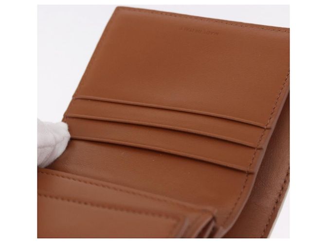 Céline CELINE Triomphe 3 Fold Wallet PVC Beige Gold - vista 20