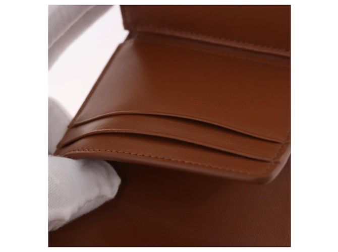 Céline CELINE Triomphe 3 Fold Wallet PVC Beige Gold - vista 22