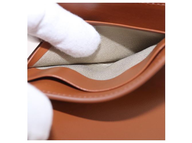 Céline CELINE Triomphe 3 Fold Wallet PVC Beige Gold - vista 23